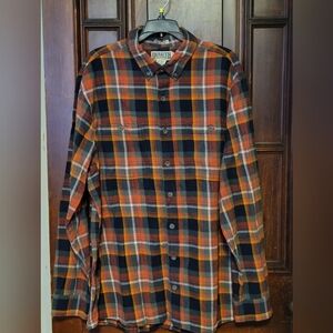 Duluth Trading Mens Free Swingin Plaid Flannel Relaxed Fit -Large Tall